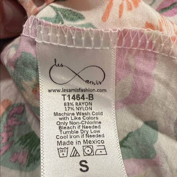 Les Amis Stunning Floral Women's Off The Shoulder Feminine Cottagecore Top Sz S - Picture 6 of 8